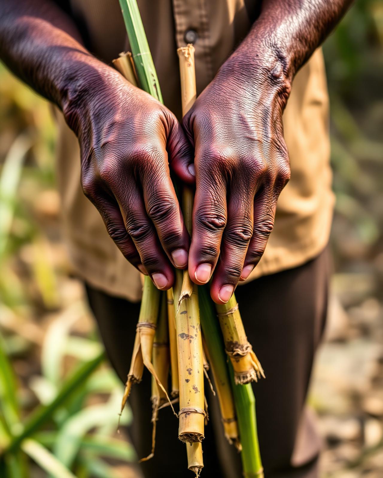 Farmer's hands with fresh harvest